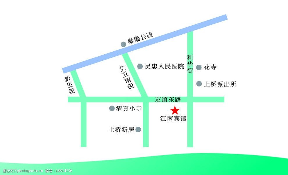 江南宾馆名片模板图片