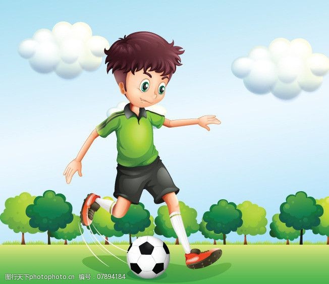卡通足球运动员图片