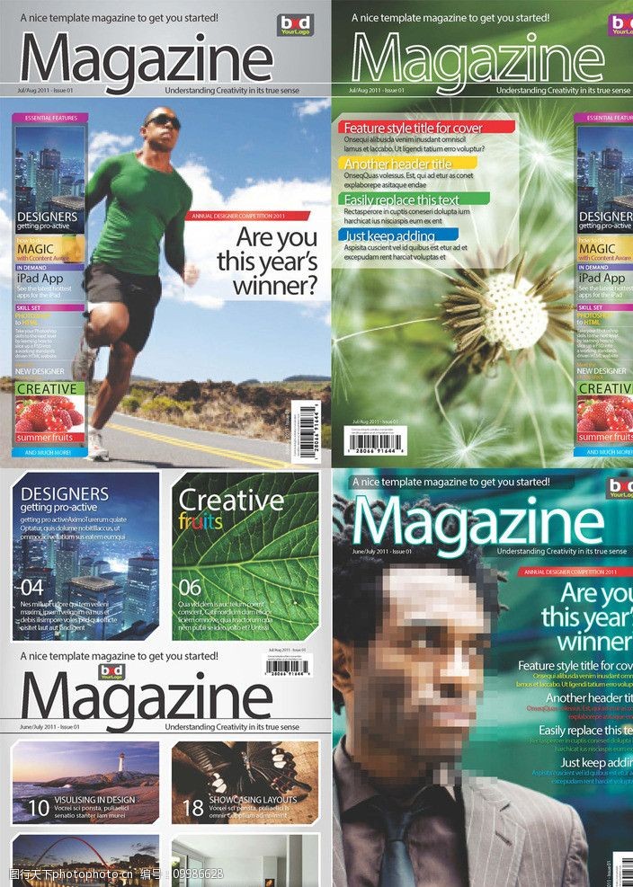 4款杂志封面设计图片