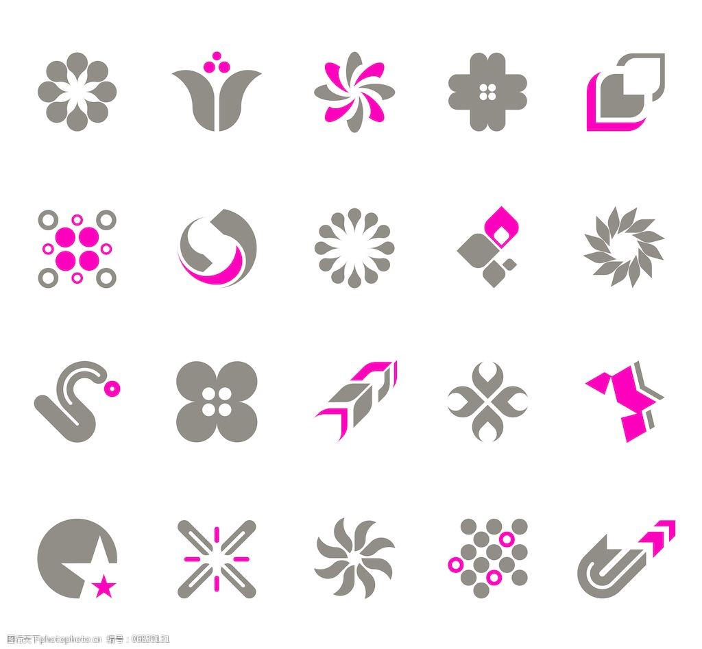 简单的趋势矢量标志设计材料图片-图行天下图库