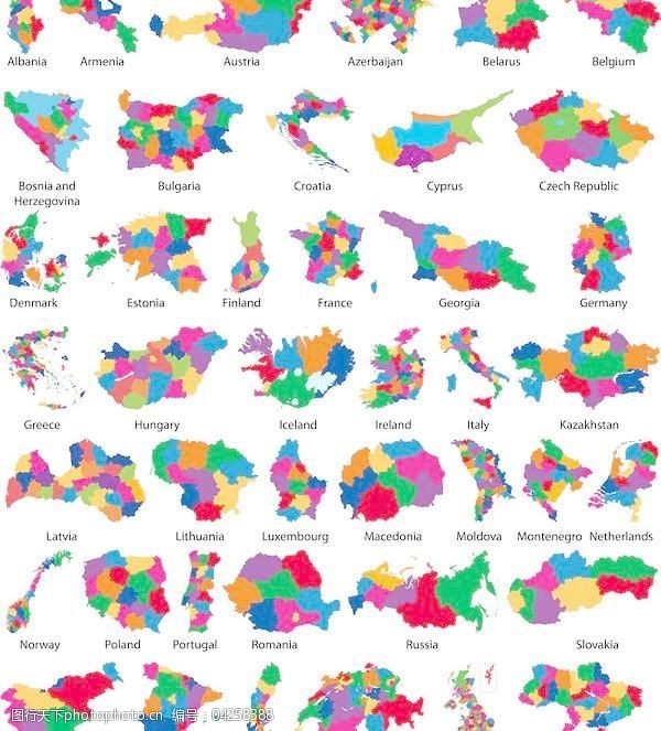各国地图大概形状图片