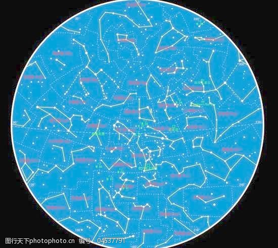 天空星座连线图矢量图ai