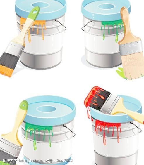 油漆主题海报矢量素材