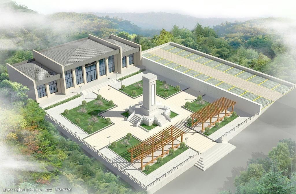 纪念馆鸟瞰图图片