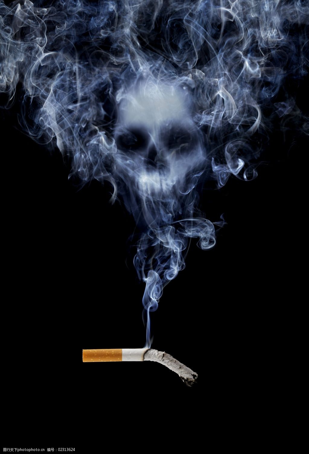 烟雾缭绕骷髅头高清大