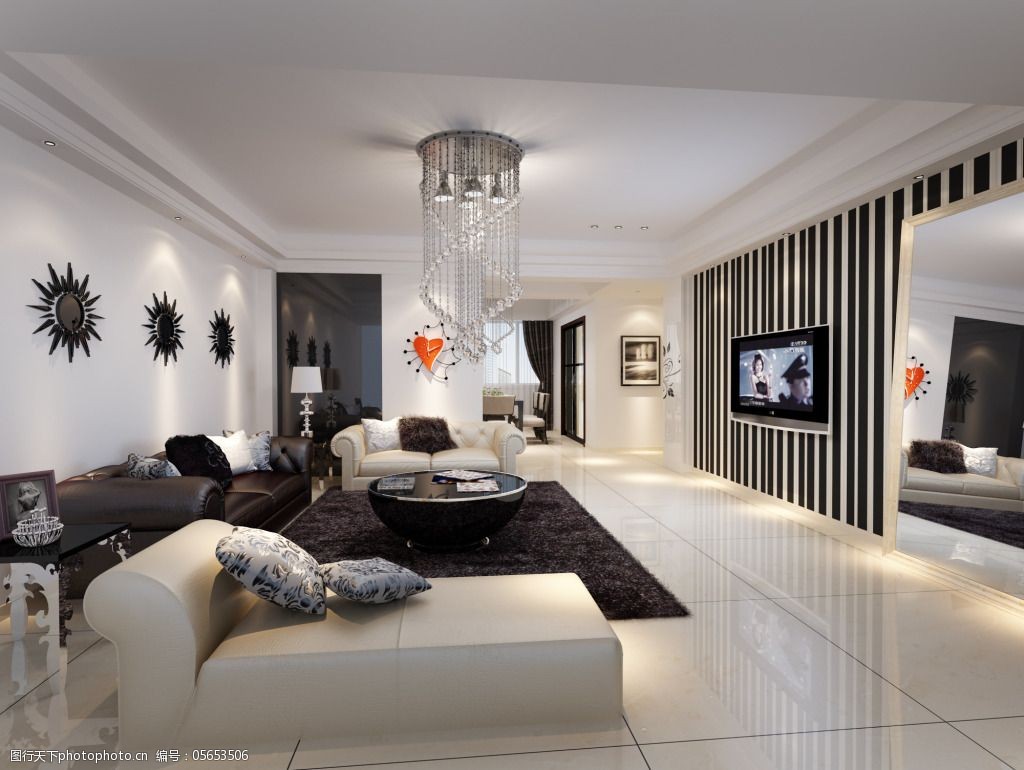 关键词:黑白条纹客厅免费下载 参考      装修 家居装饰素材 室内设计