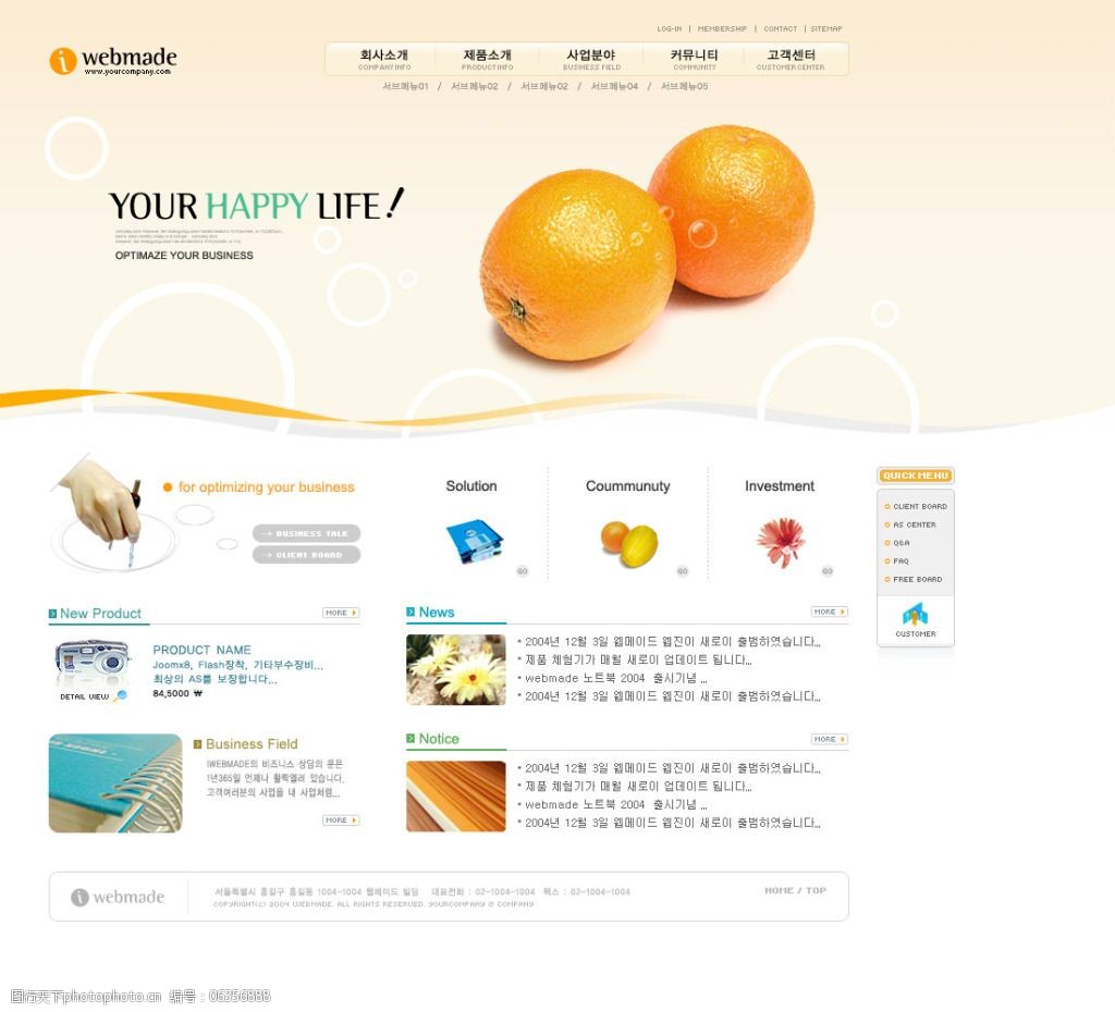 商业项目类网页模板