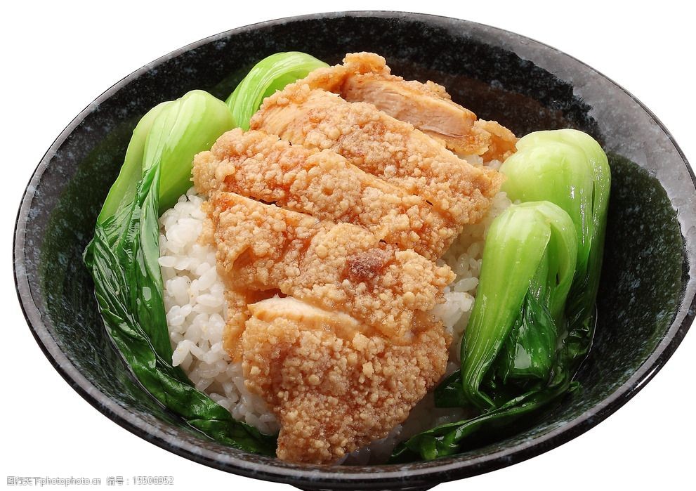 蒜香鸡排丼饭图片