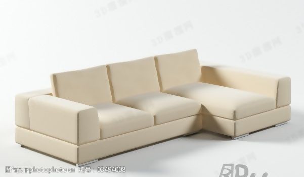 3d多人沙发模型