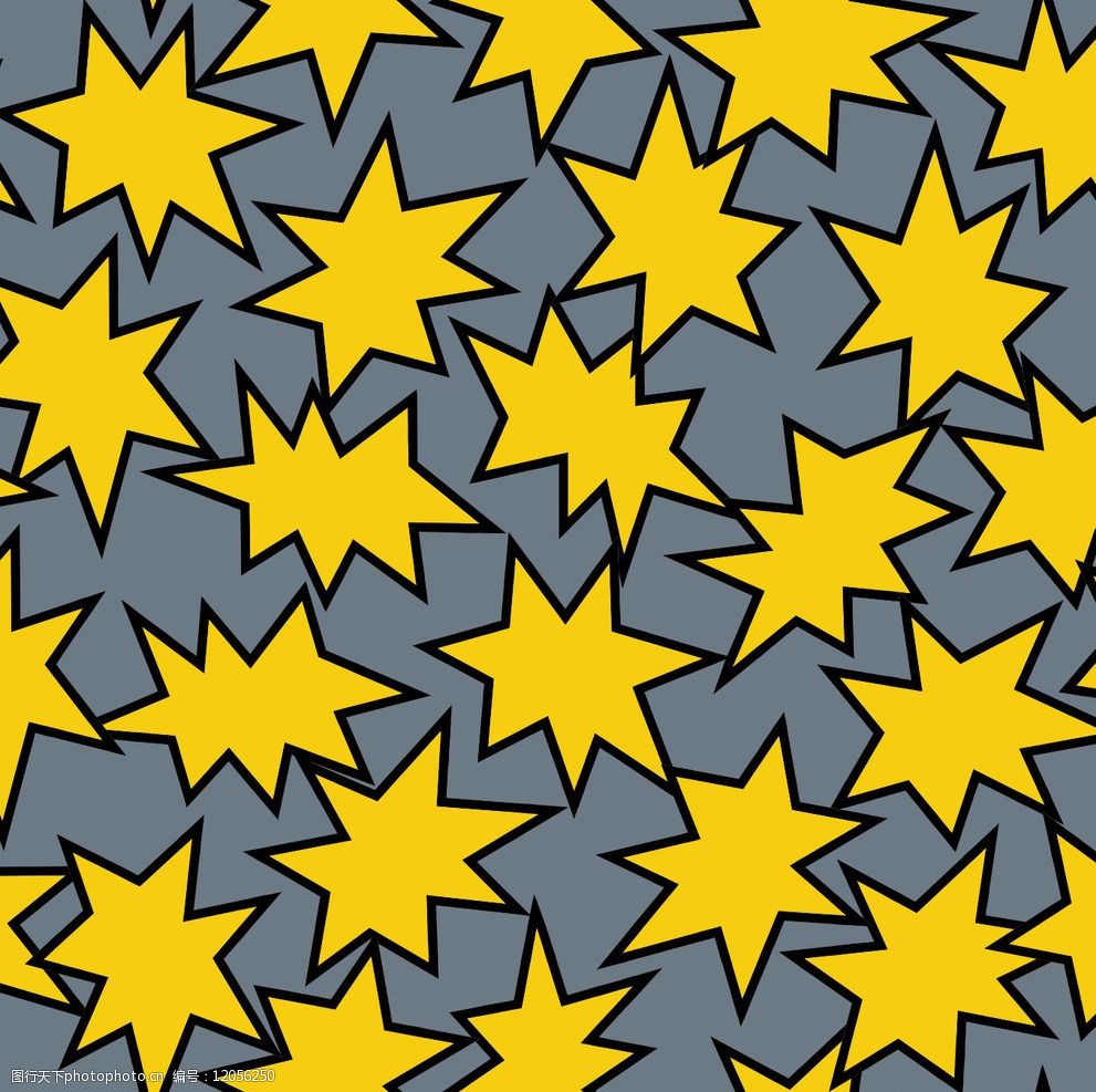 星星涂鸦印花图片