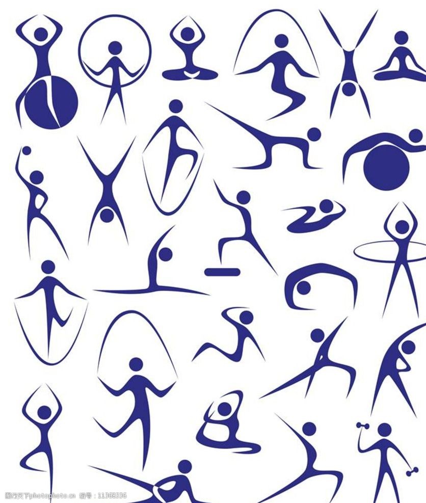 运动图标 运动标志 体育运动 健身logo 塑身 美体 塑形 健身 锻炼身体