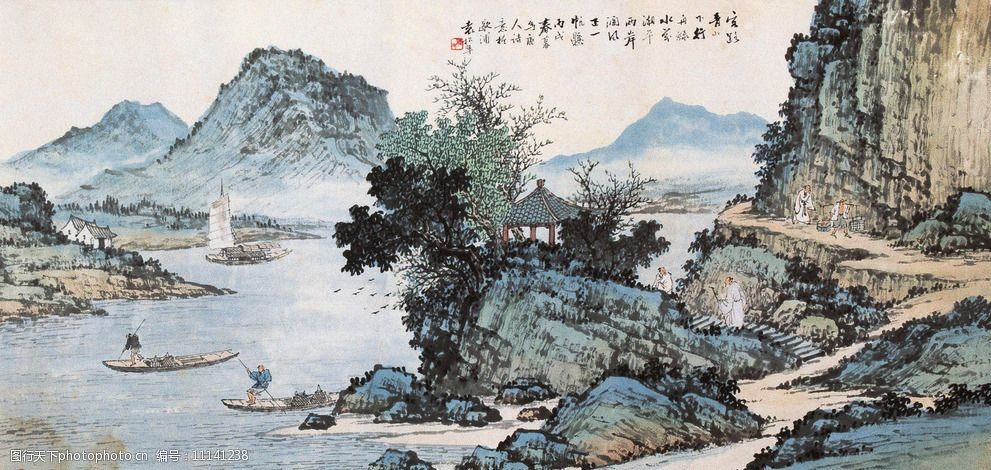 客路归舟图图片