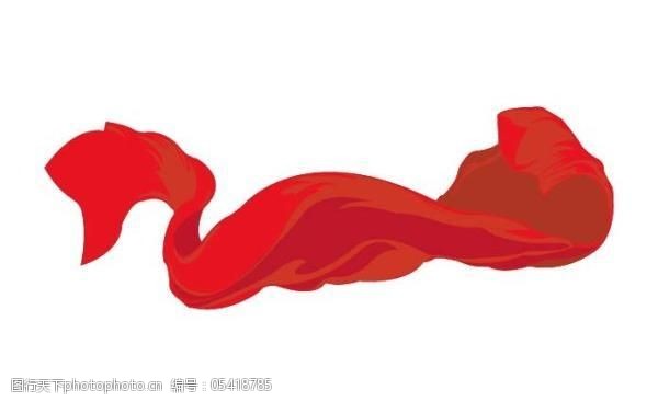 红飘带矢量图