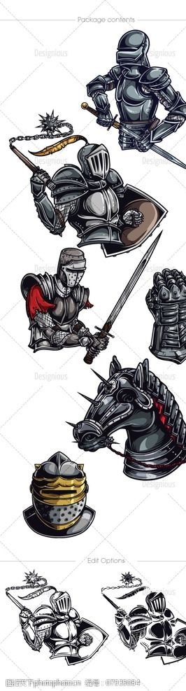 骑士纹身图案图片