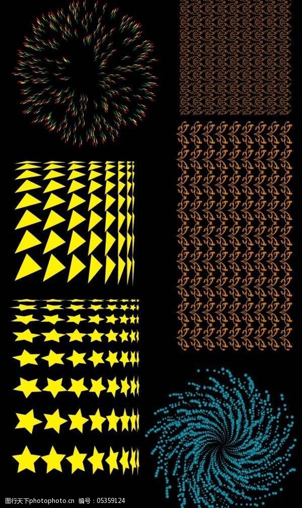 炫彩旋转矩阵图形矢量图