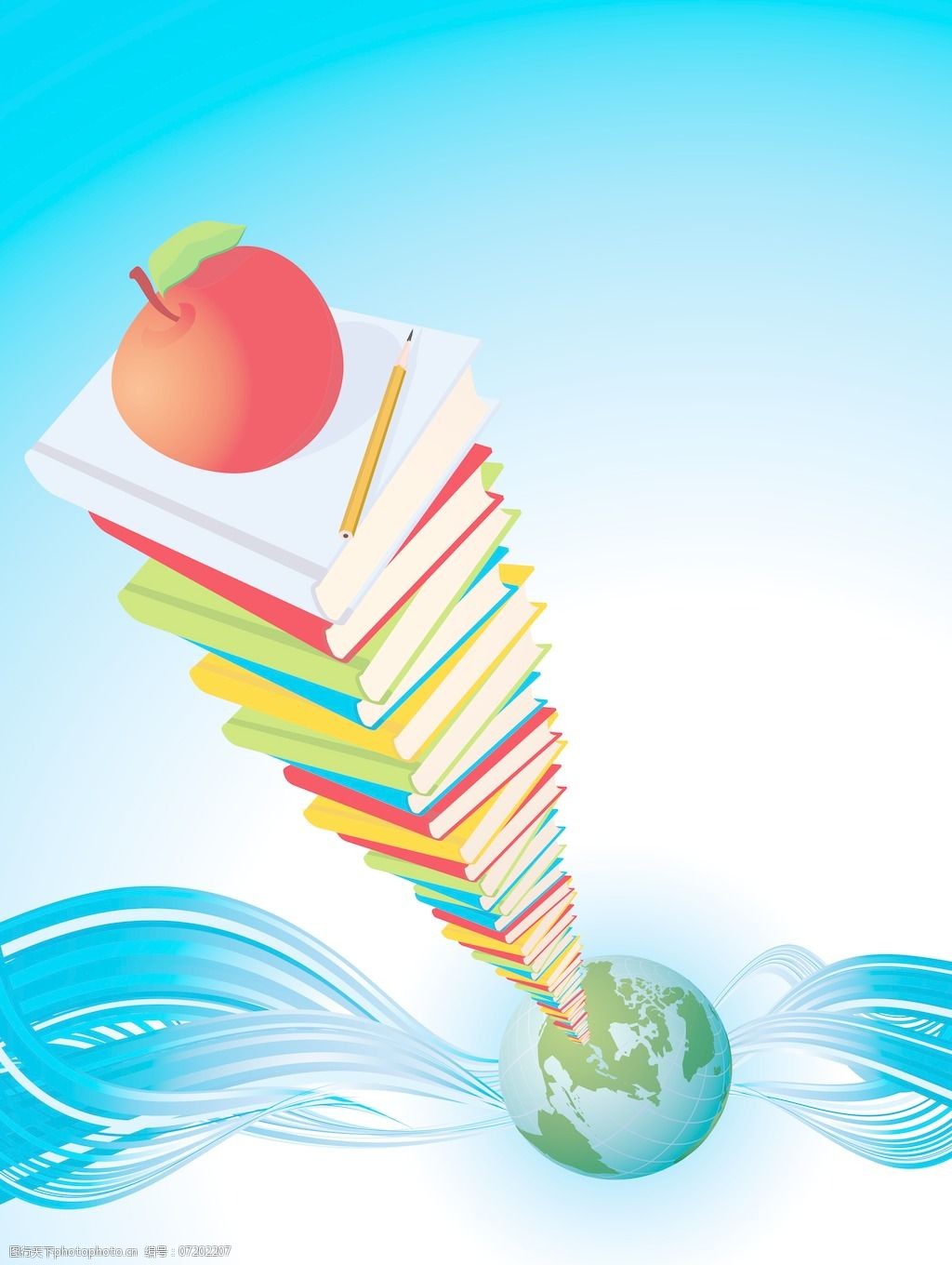 全球教育背景矢量