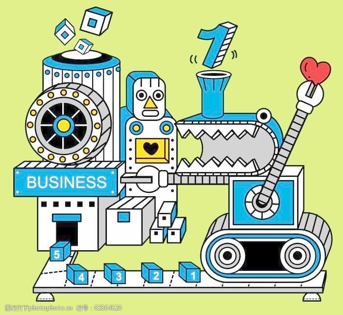 韩国机器人卡通插画13