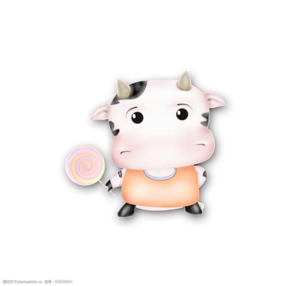卡通牛psd素材12