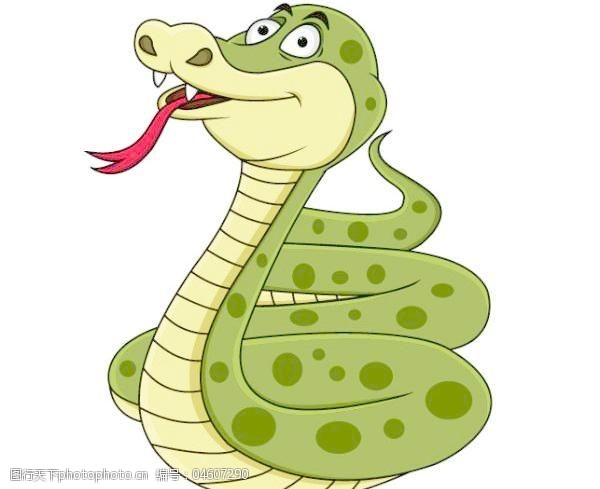 手绘卡通蛇矢量素材4