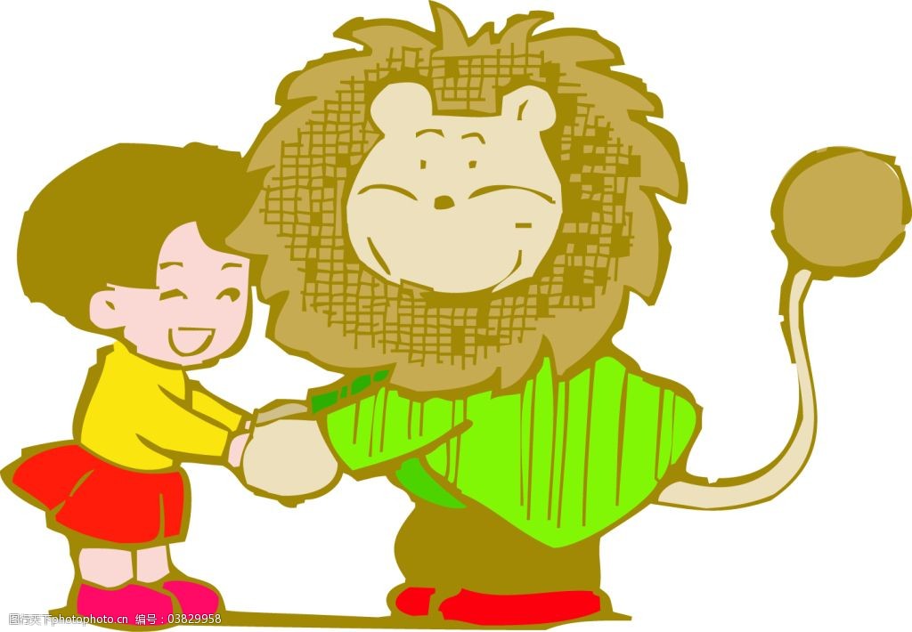 关键词:和狮子握手的小女孩免费下载 插画 卡通 女孩 狮子 握手 矢量