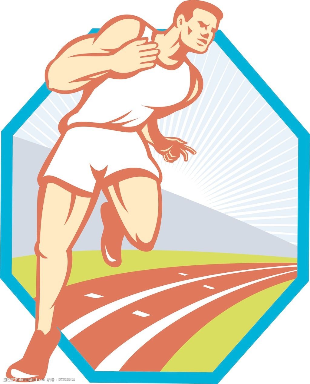 马拉松赛跑轨道复古