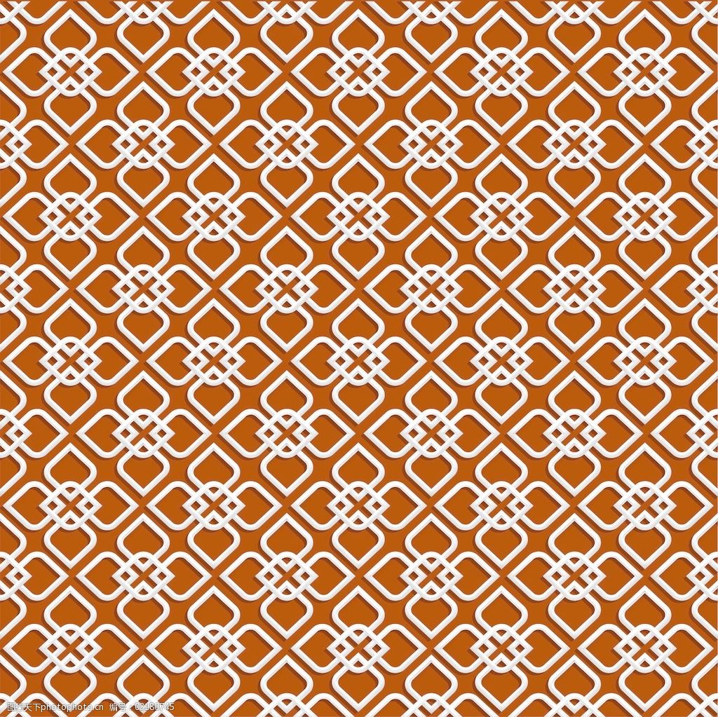 风格的3d白色图案免费下载 伊斯兰风格的3d白色图案 矢量图 花纹花边