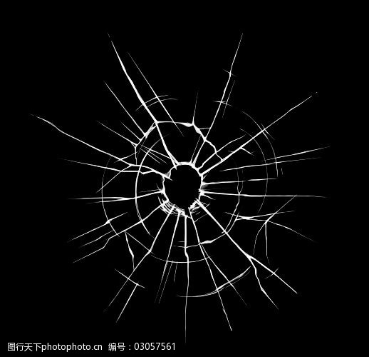 子弹穿透裂痕ae特效模板