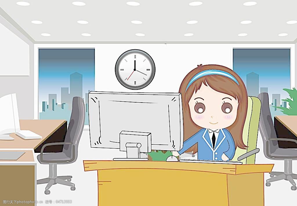 办公室场景办公人物图片