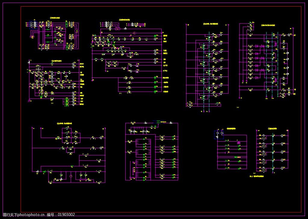 電梯電氣控制電路圖cad圖紙圖片-圖行天下圖庫