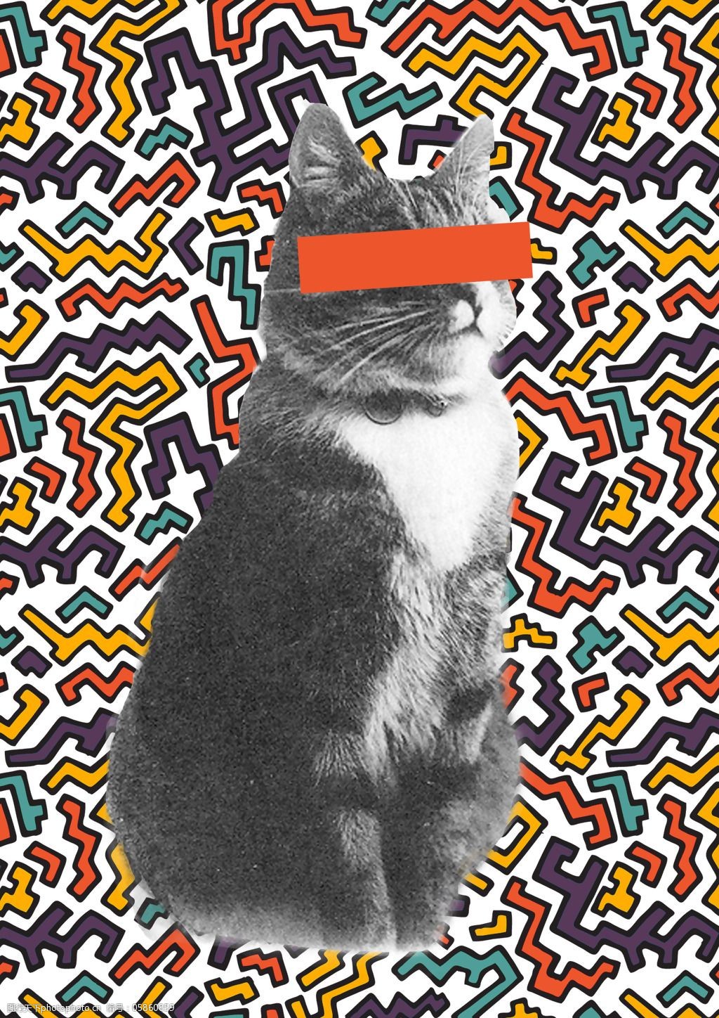 位图psd动物猫几何免费素材