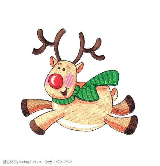绣花免费下载 动物 服装图案 鹿 免费下载 圣诞节 绣花 面料图库 服装