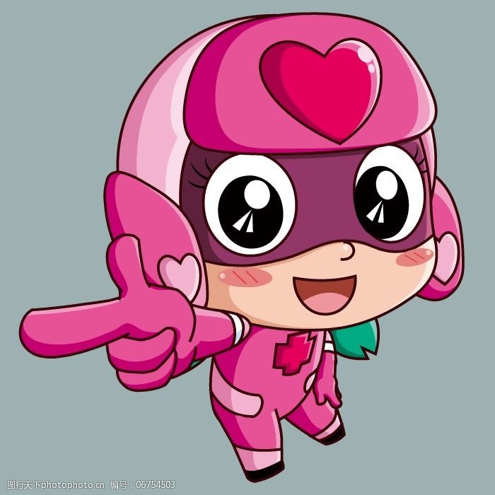 印花矢量图t恤图案卡通动漫热门动画甜心超人免费素材