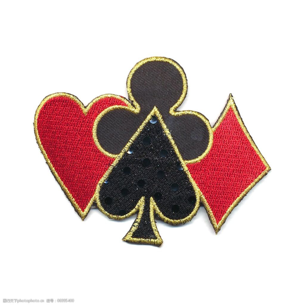 贴布生活元素纸牌红桃黑桃免费素材