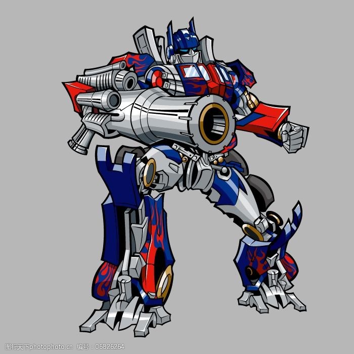 印花矢量图t恤图案卡通形象电影形象汽车人免费素材