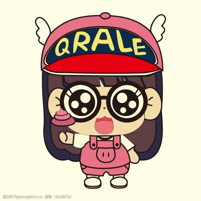 印花矢量图t恤图案卡通形象人物阿拉蕾免费素材