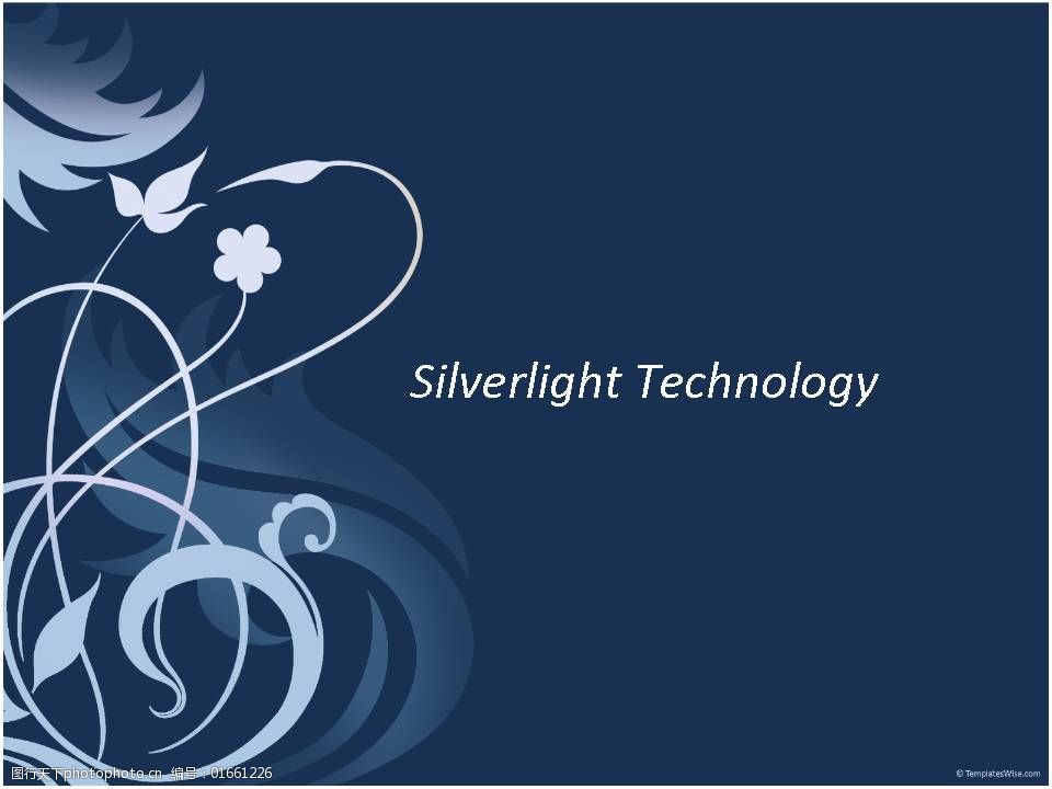 精美青花花纹ppt模板