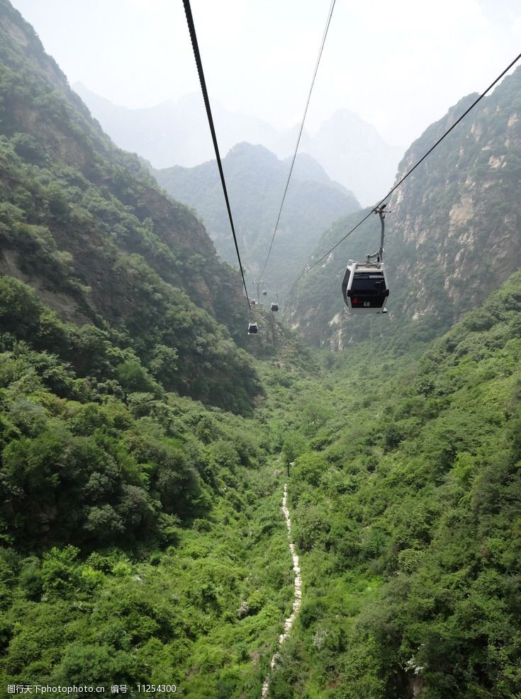 华山西峰索道图片