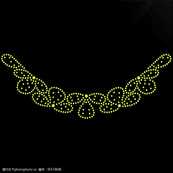 领边烫钻花纹免费素材