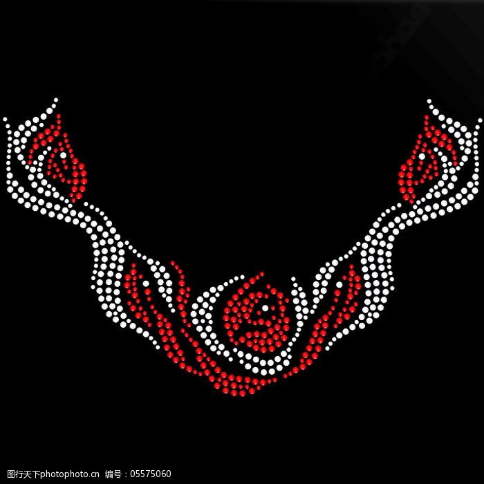 领边烫钻花纹免费素材