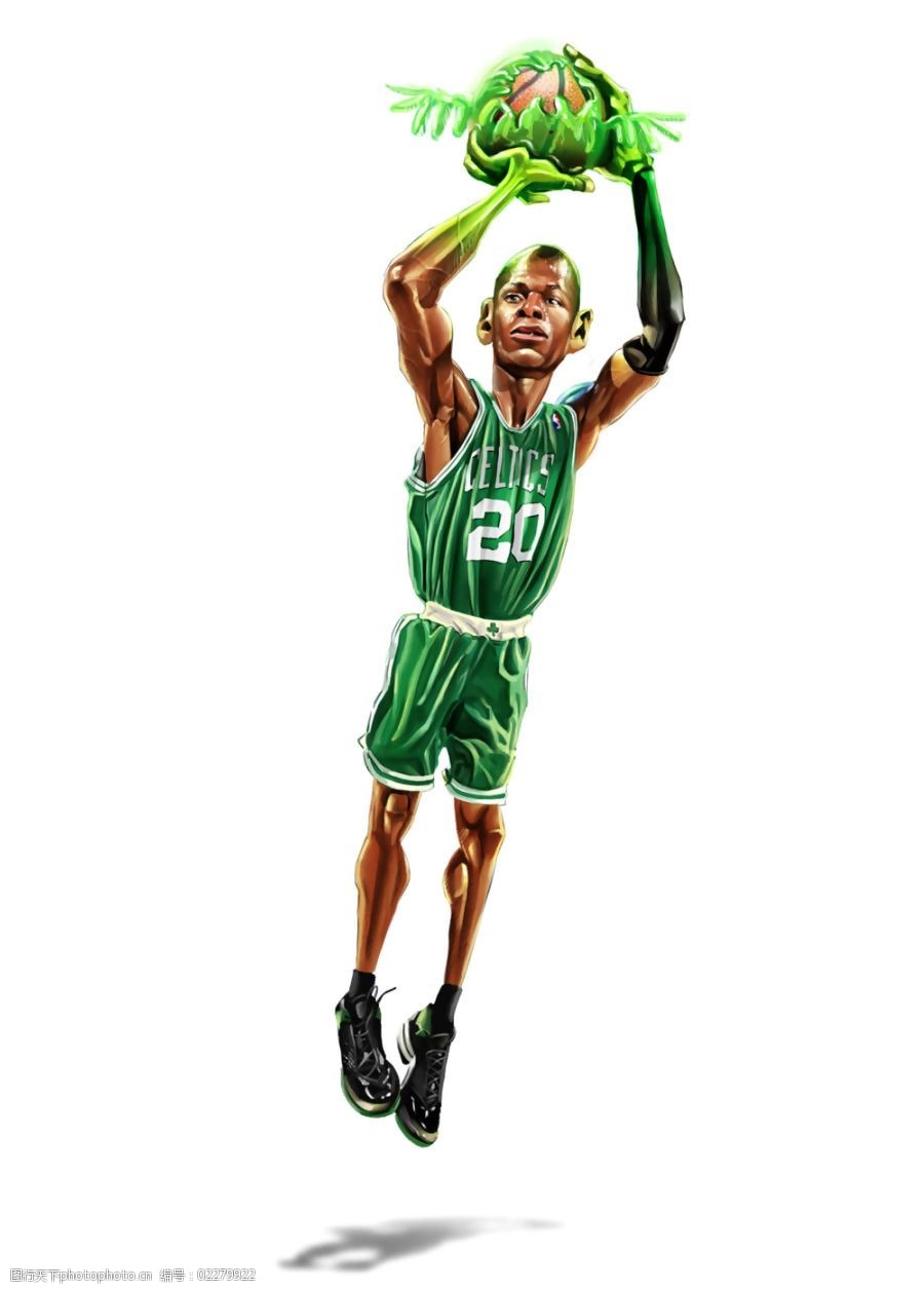 位图人物球星nba雷阿伦免费素材