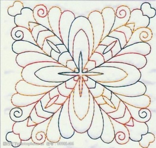 绣花花纹家纺免费素材