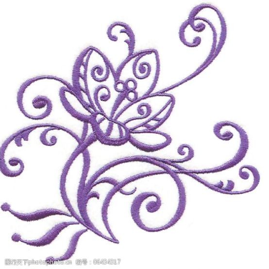 服装图案 蝴蝶 家纺 免费下载 藤蔓 绣花 面料图库 服装设计 图案花型