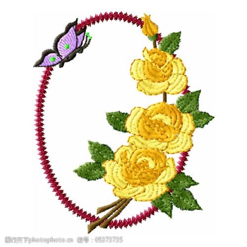 花朵 花卉 免费下载 树叶 绣花 植物 面料图库 服装设计 图案花型