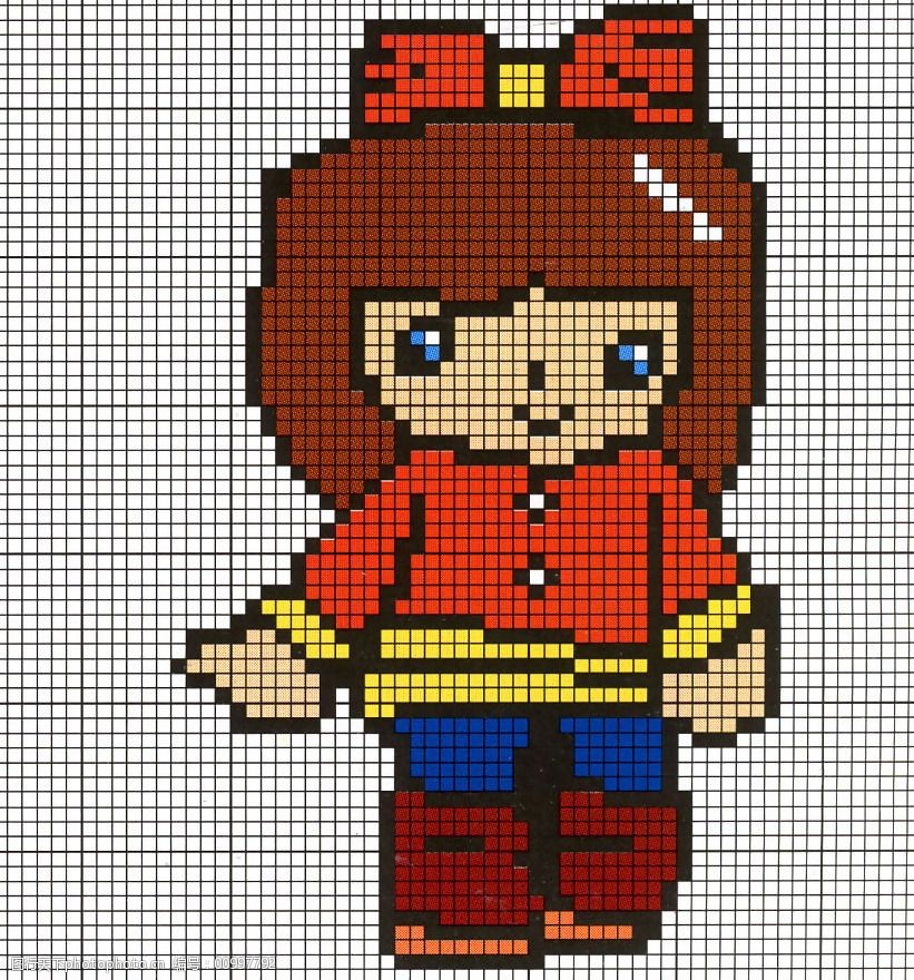 毛衫图案人物女孩毛衣免费素材