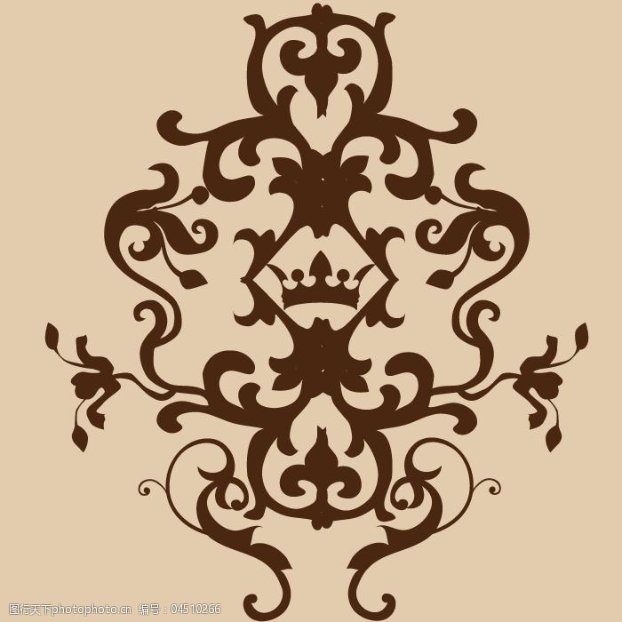 印花矢量图欧式花纹藤条藤蔓花纹免费素材