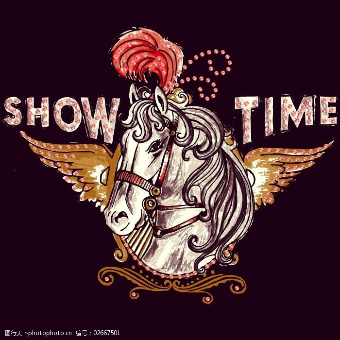 印花矢量图时尚休闲女装靓仔装t恤图案潮流免费素材