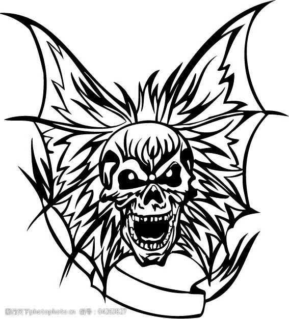 关键词:灵异免费下载 服装图案 黑色 骷髅 免费下载 色彩 印花矢量图