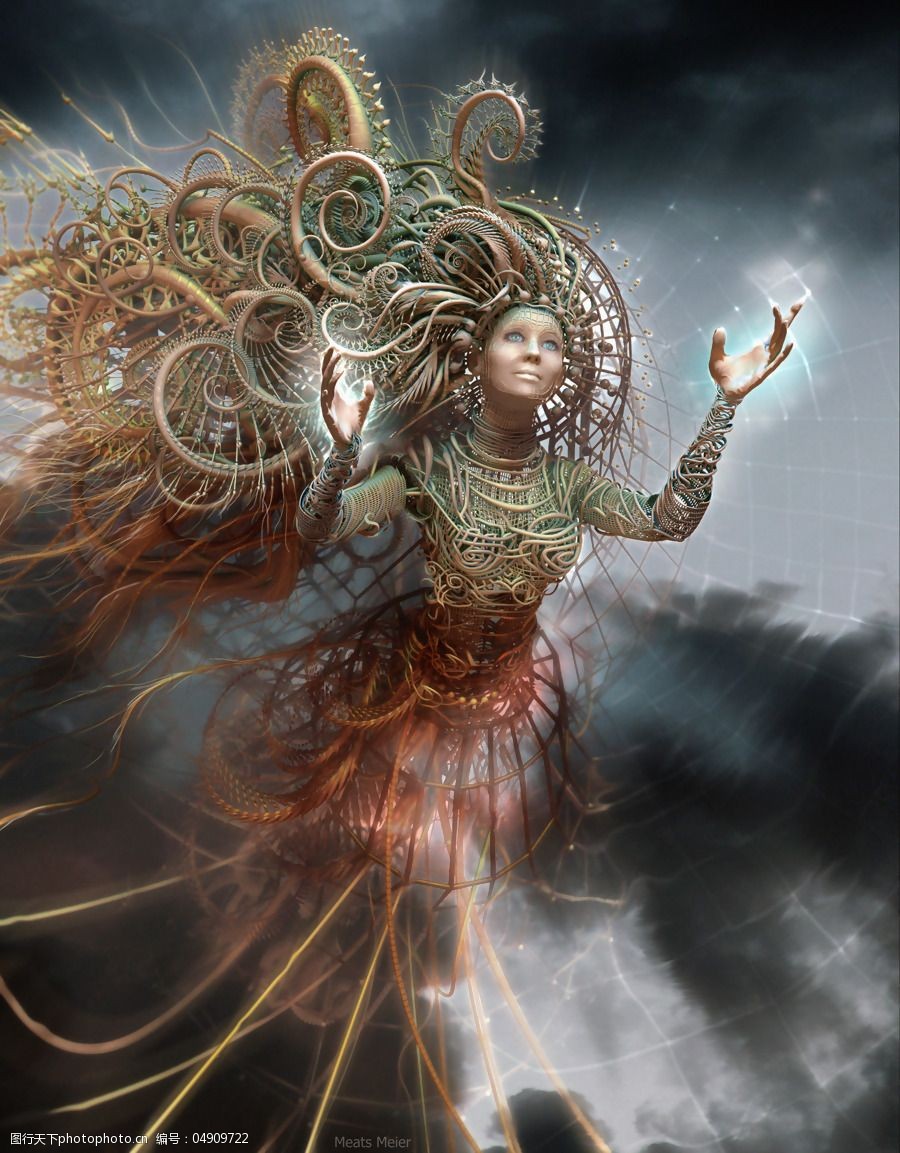 位图插画cg插画抽象人物色彩免费素材