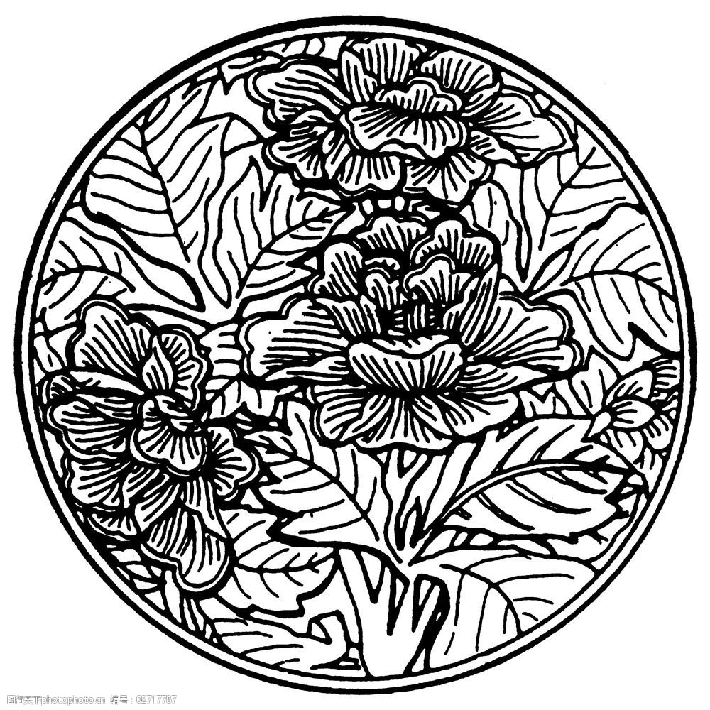 印花矢量图古典花纹免费素材