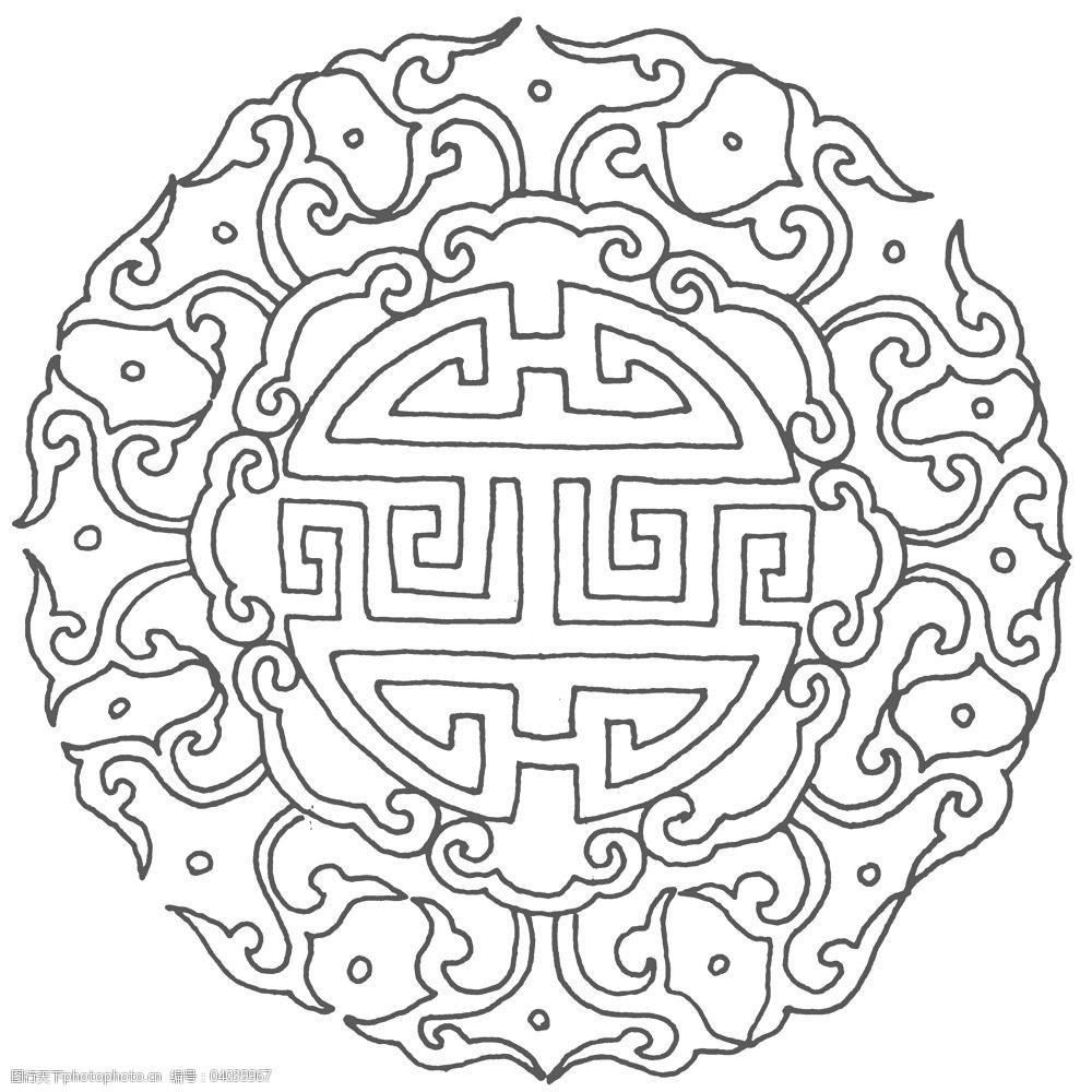 印花矢量图色彩黑白色花纹民族免费素材